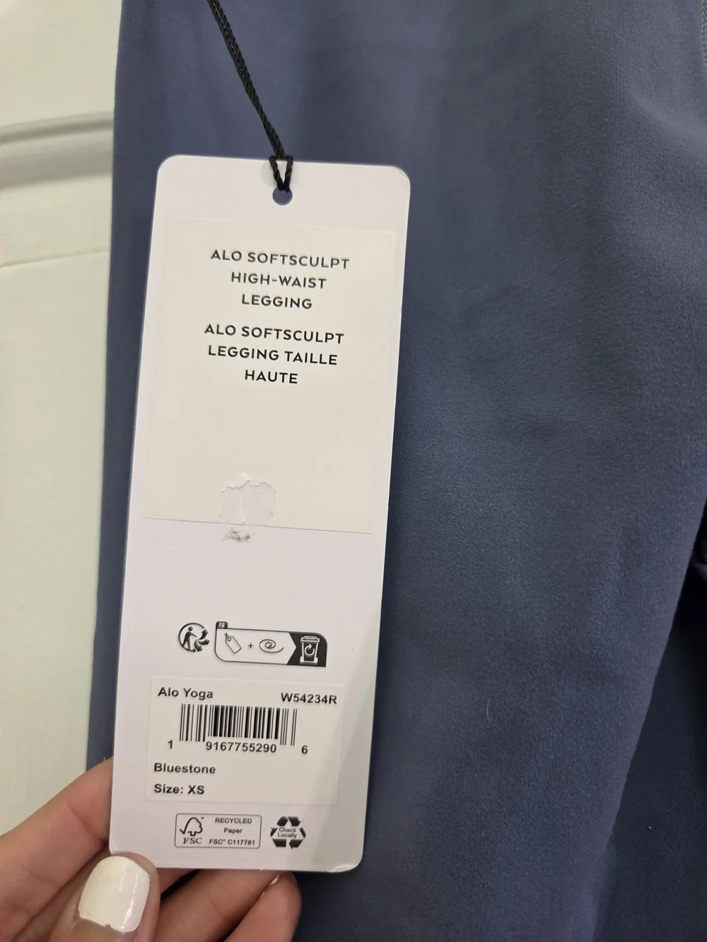 Alo Yoga Softsculpt High-Waist Legging – Bluestone – XS – NWT